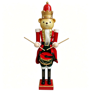 Electric Bear Nutcracker Drummer With Music & LED Lights