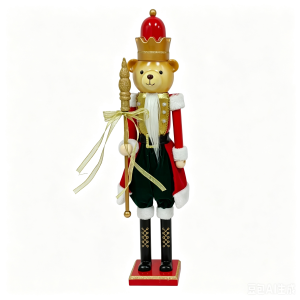 Light Up Bear Nutcracker Figurine With LED Christmas Lights