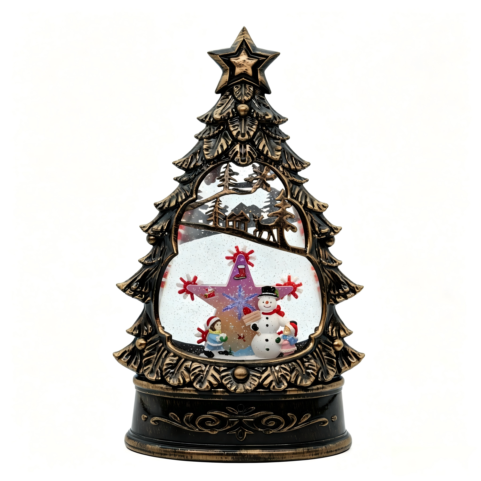 Christmas Tree Shaped Water Lantern Globe