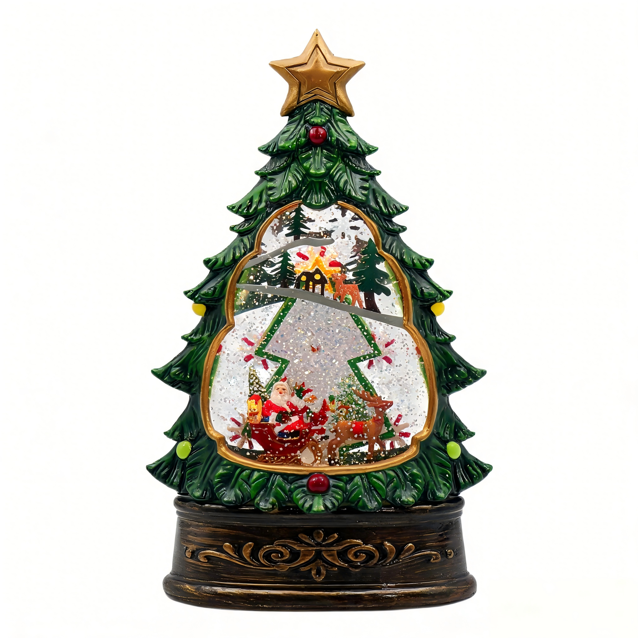 Christmas Tree Shaped Water Lantern Globe