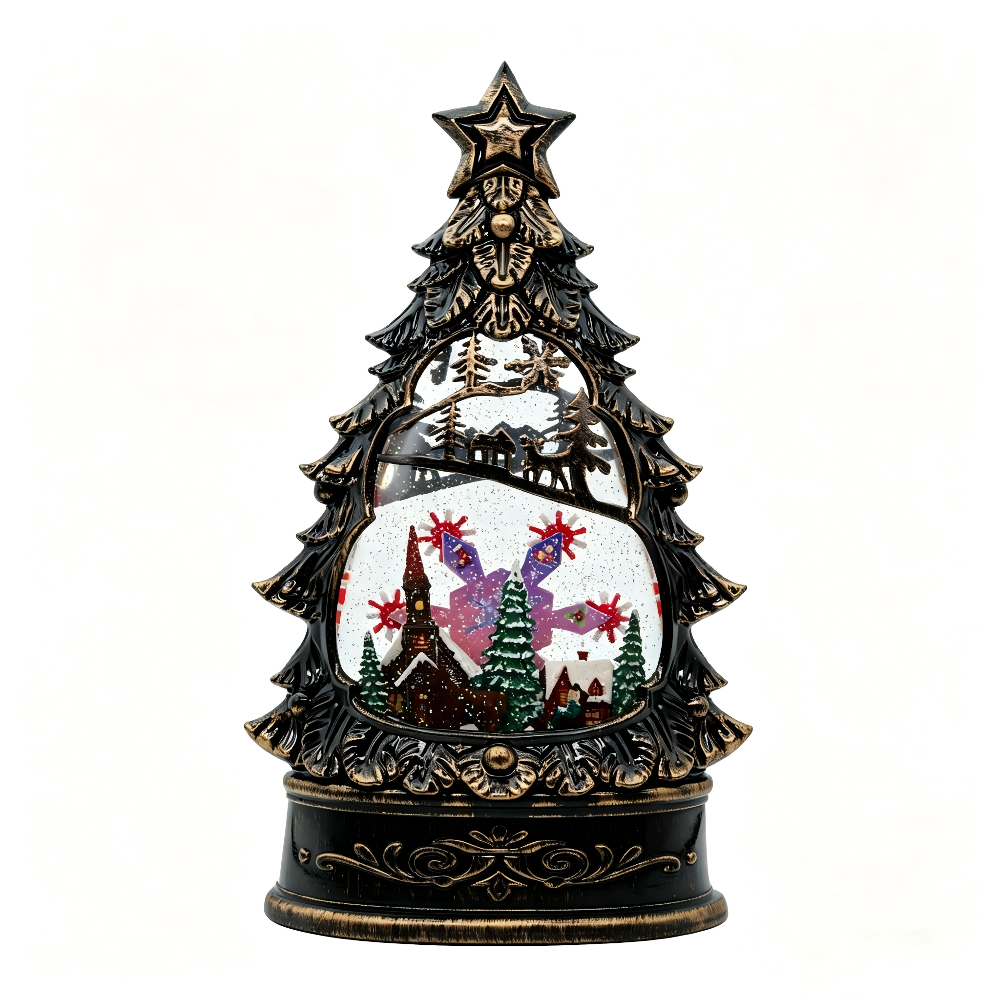 Christmas Tree Shaped Water Lantern Globe