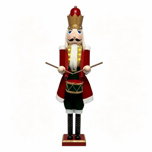Electric Christmas Nutcracker Drummer with Music & Lights