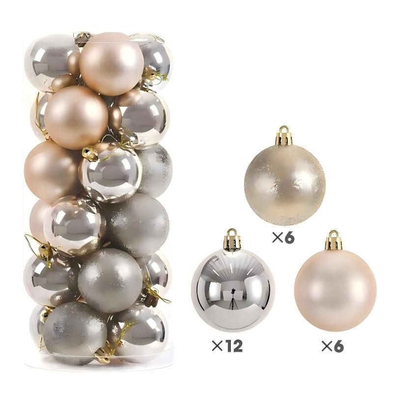 Plastic Christmas Ball Ornaments Multi‑Color Set