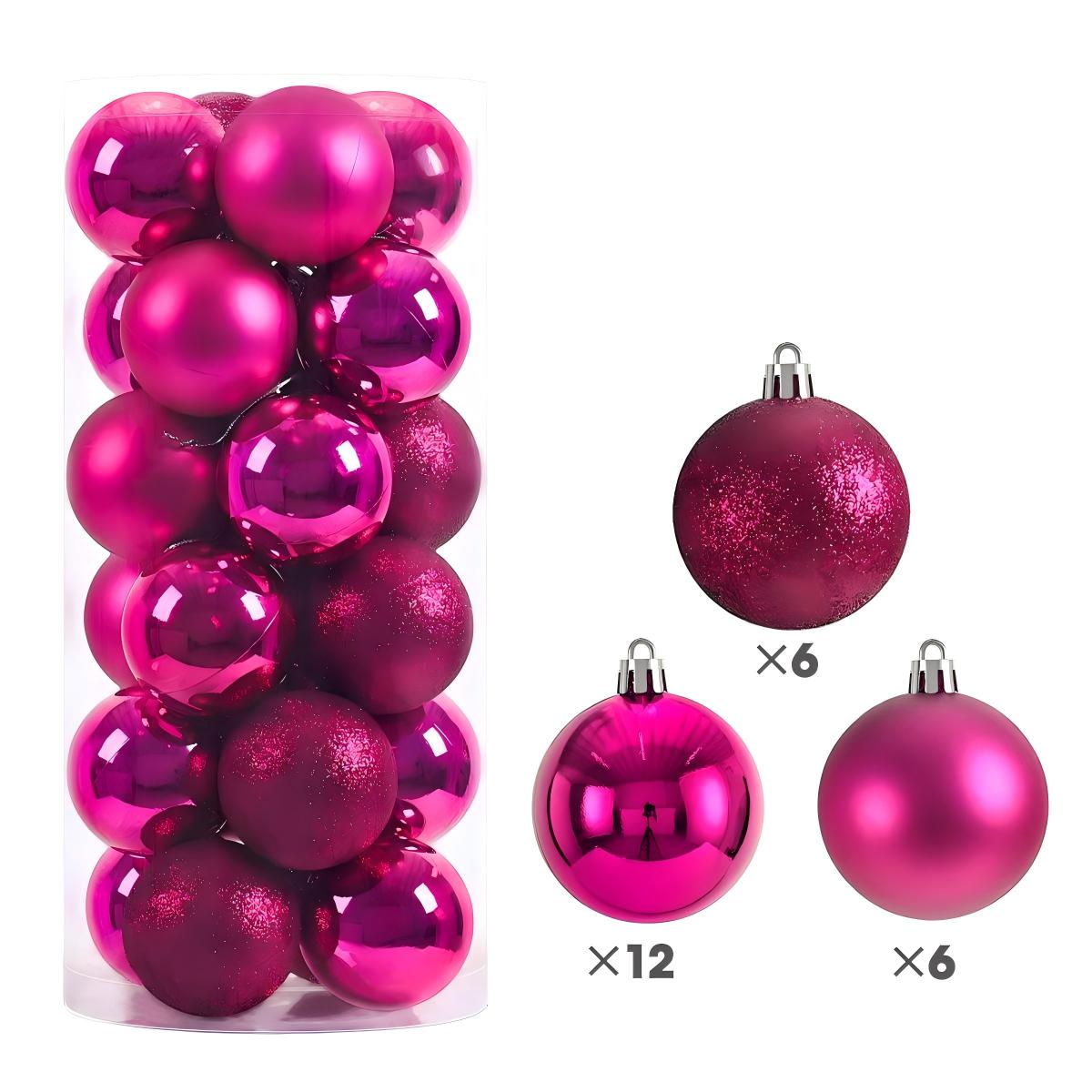 Plastic Christmas Ball Ornaments Multi‑Color Set
