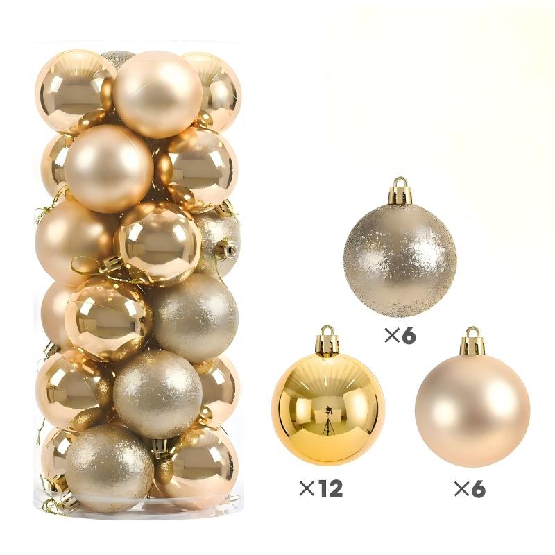 Plastic Christmas Ball Ornaments Multi‑Color Set