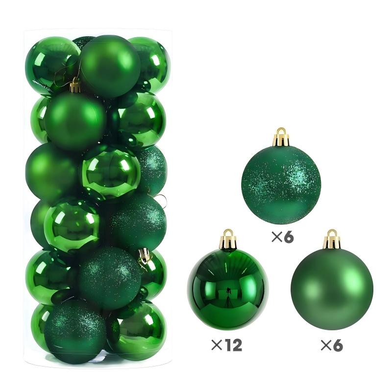 Plastic Christmas Ball Ornaments Multi‑Color Set