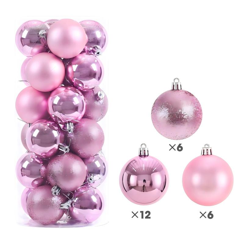 Plastic Christmas Ball Ornaments Multi‑Color Set