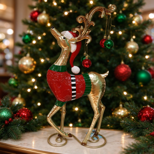 Iron Christmas Reindeer Tabletop Decor