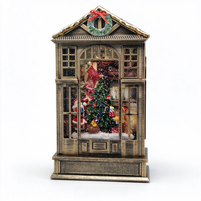 Christmas Water Lantern House Tabletop Decor