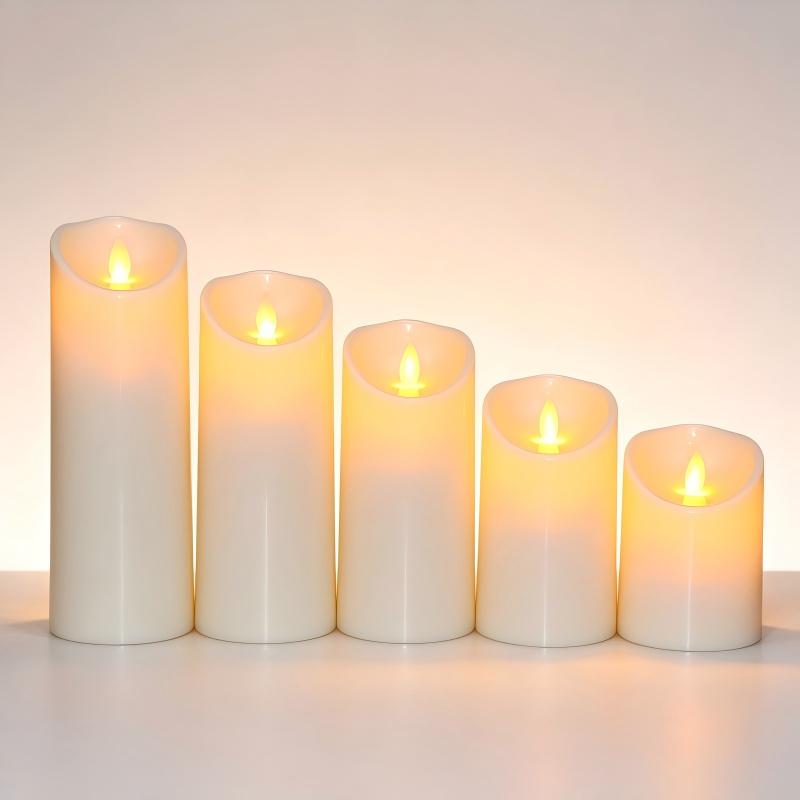Flameless Swing Wick LED Pillar Candle