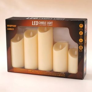 Flameless Swing Wick LED Pillar Candle Set