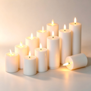Flameless LED Tealight Pillar Candle
